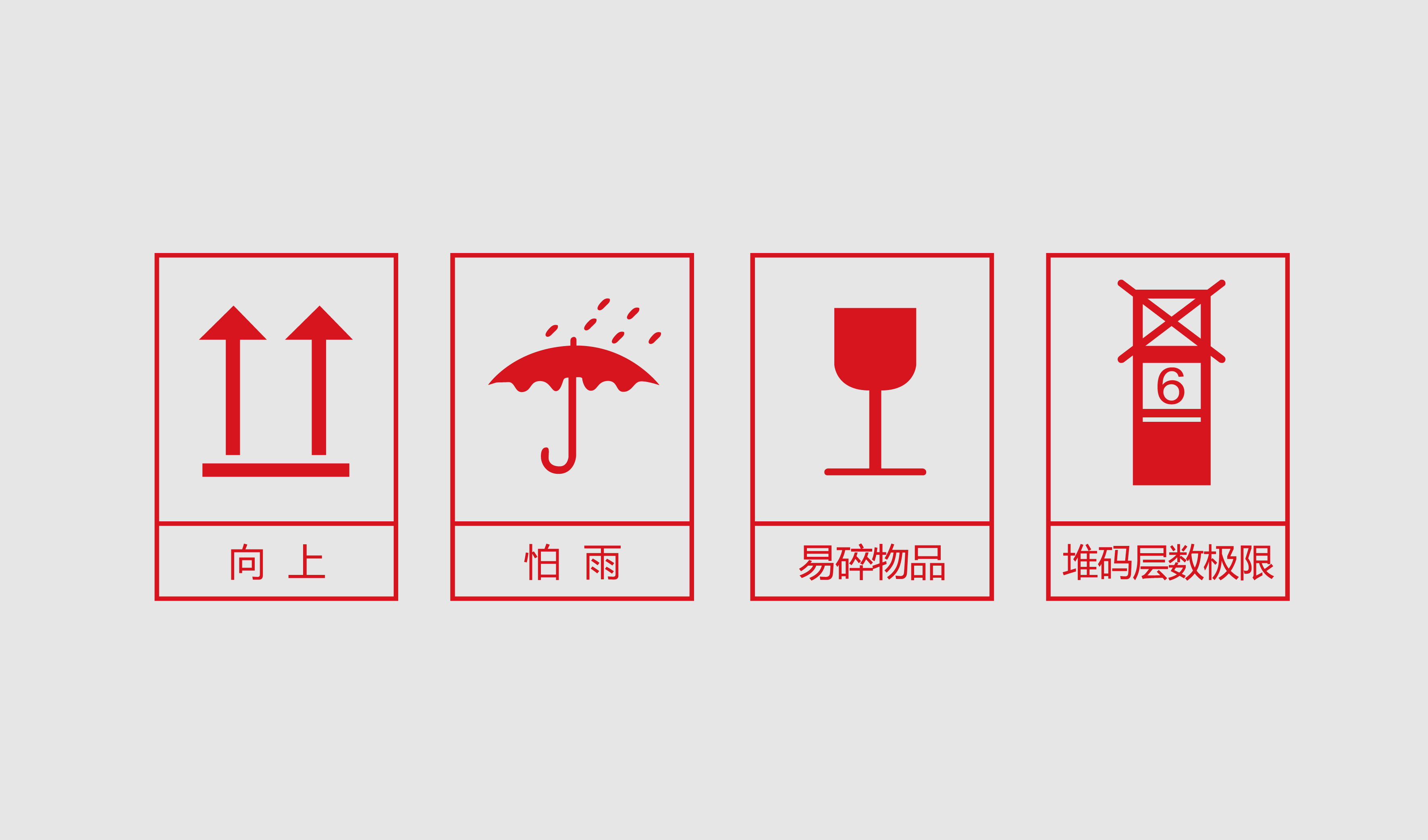 外包装箱提醒提示标识图标矢量图